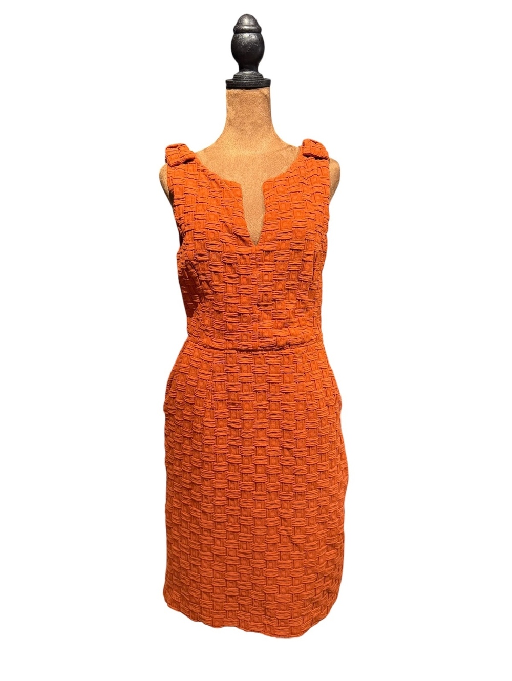 Tabitha Anthropologie Orange Textured Sleeveless Dress